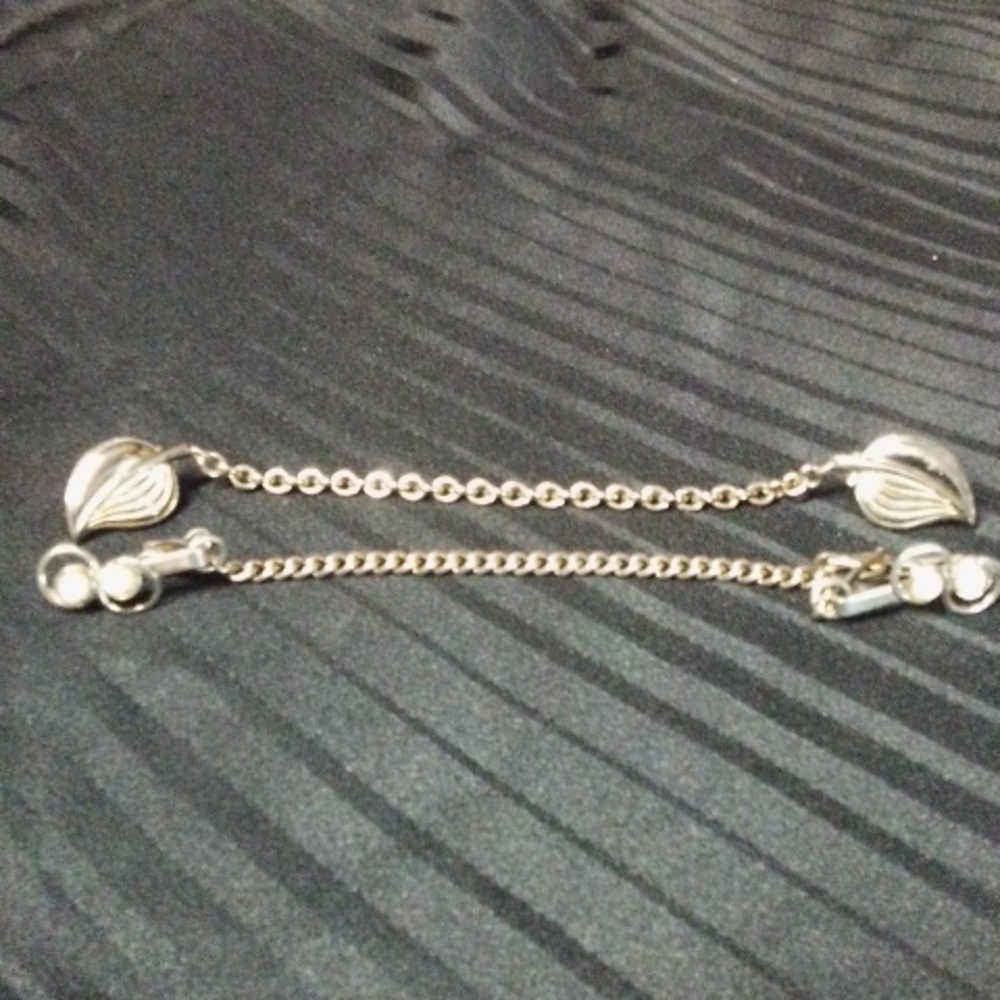 2 scarf chains vintage costume jewelry